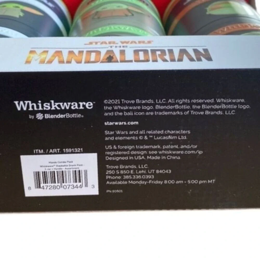 Whiskware ‎ Star Wars The Mandalorian Stackable Portable Snacking Containers